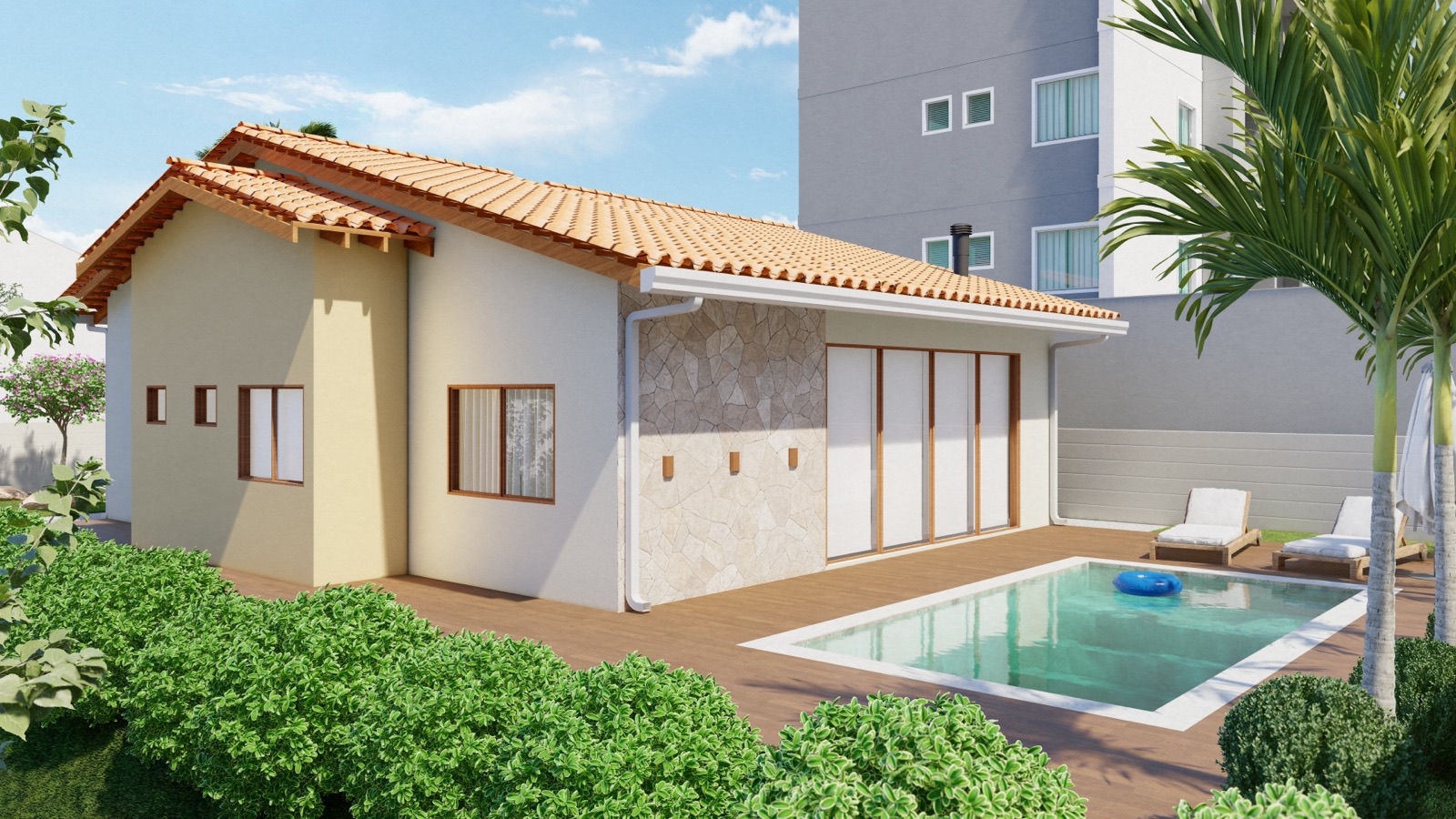 Render 3D — Residência R&B